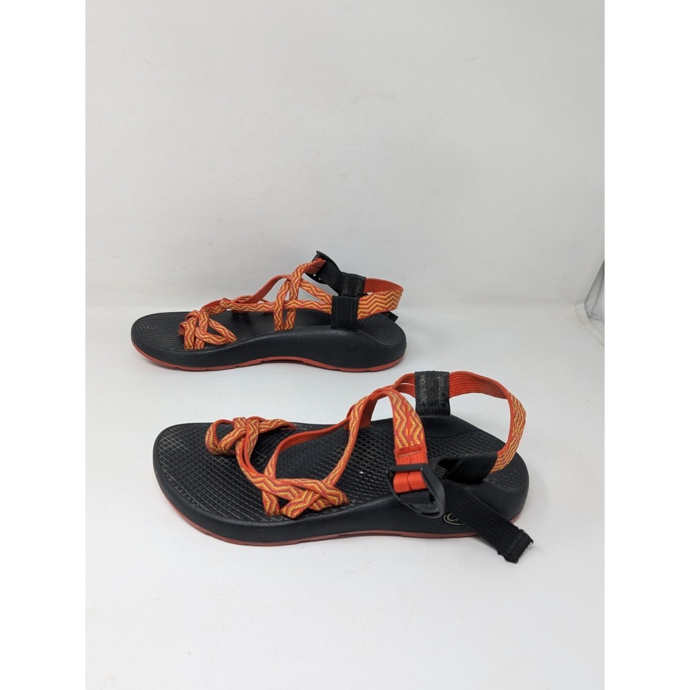 Chaco ZX/2 Strappy Hiking Sandals Womens 8 Multicolor Zig Zag Vibram Toe Loop - Picture 4 of 8